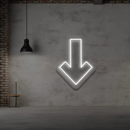 Down Arrow Neon Sign