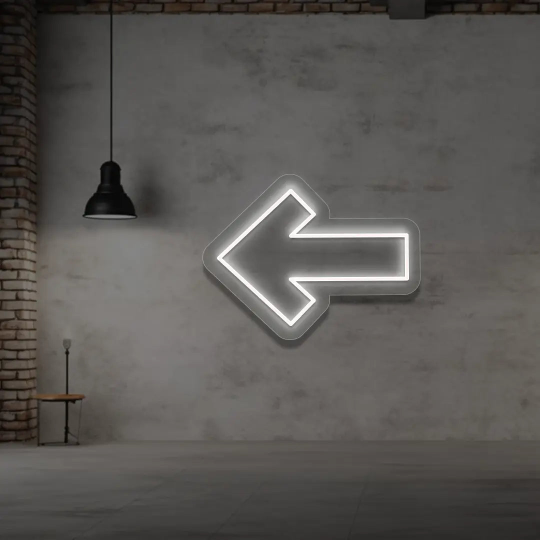 Left Arrow Neon Sign