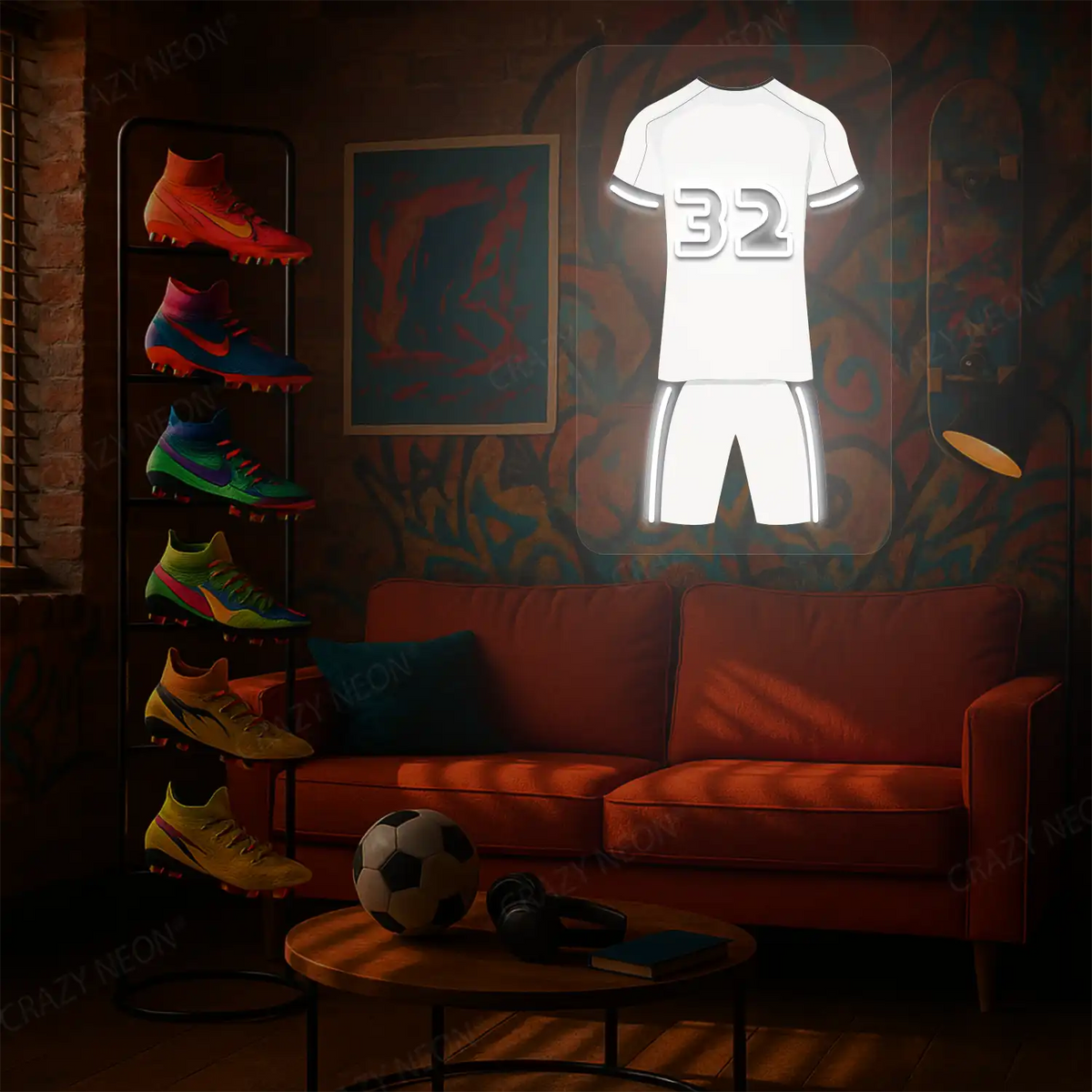 FUL Jersey Football Neon Artwork Sign