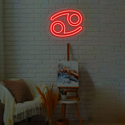 Cancer Zodiac Neon Sign