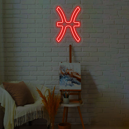 Pisces Zodiac Neon Sign