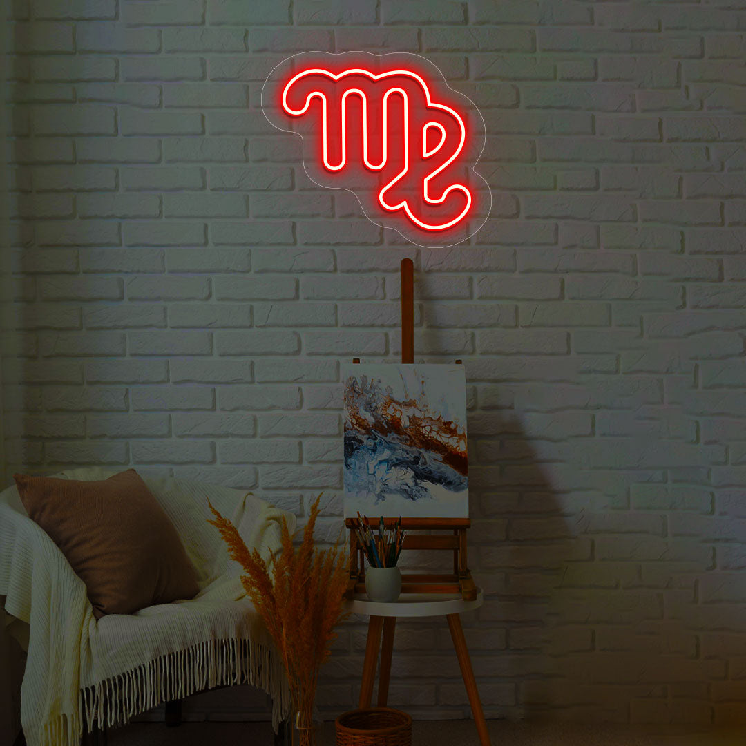 Virgo Zodiac Neon Sign