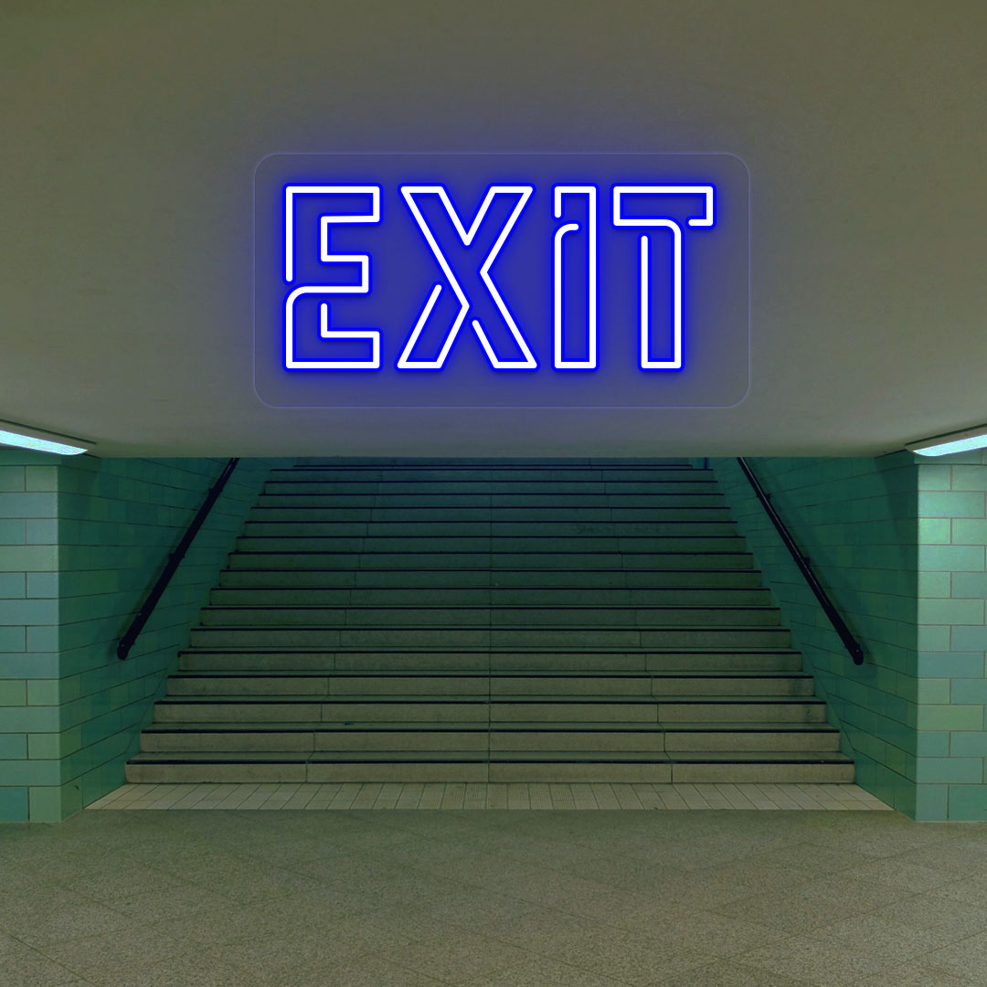 Exit Neon Sign