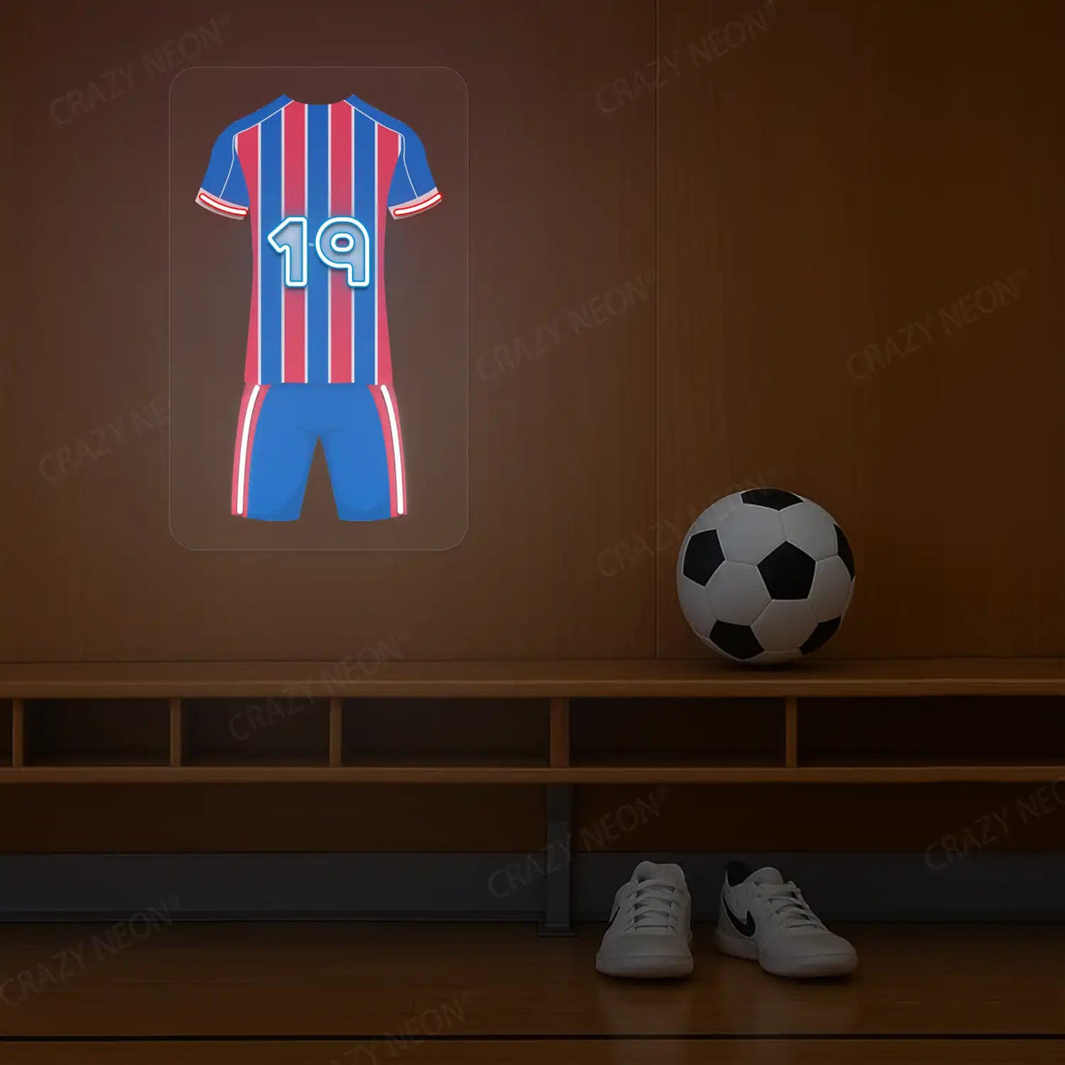 CRY Jersey Football Neon Artwork Sign