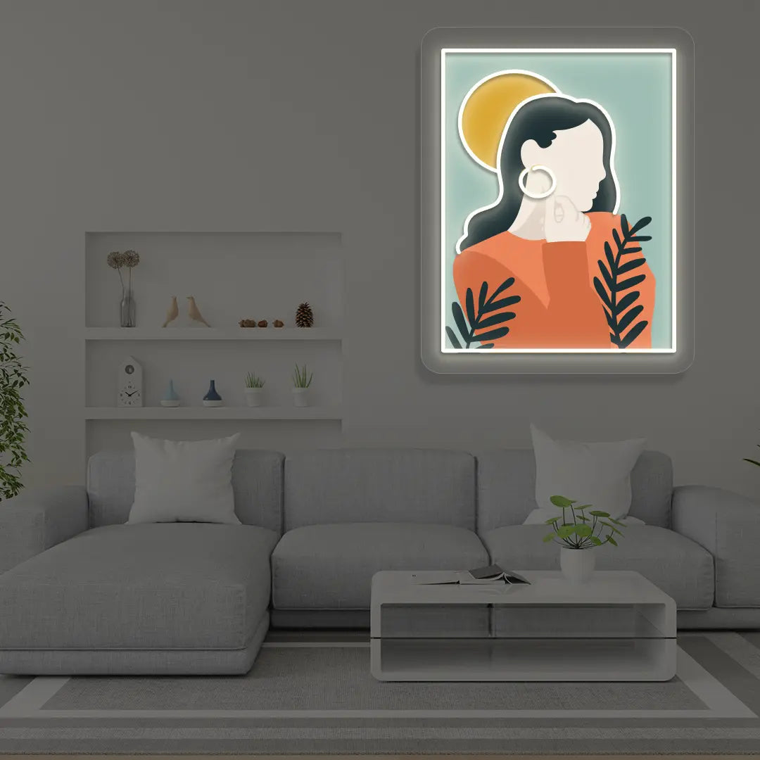 Calm Aura Abstract Neon Artwork Sign