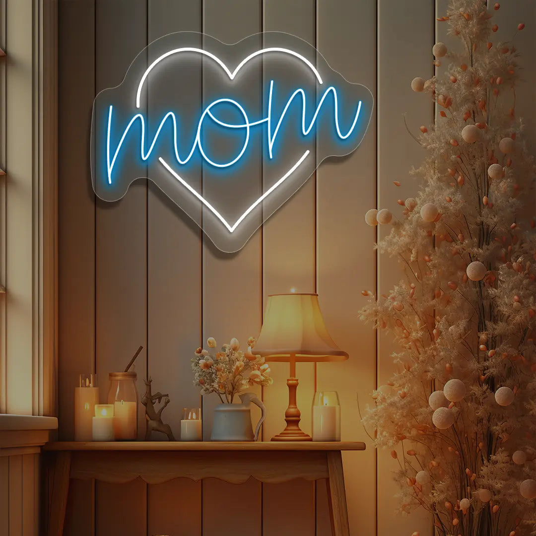 Mom Heart Neon Sign