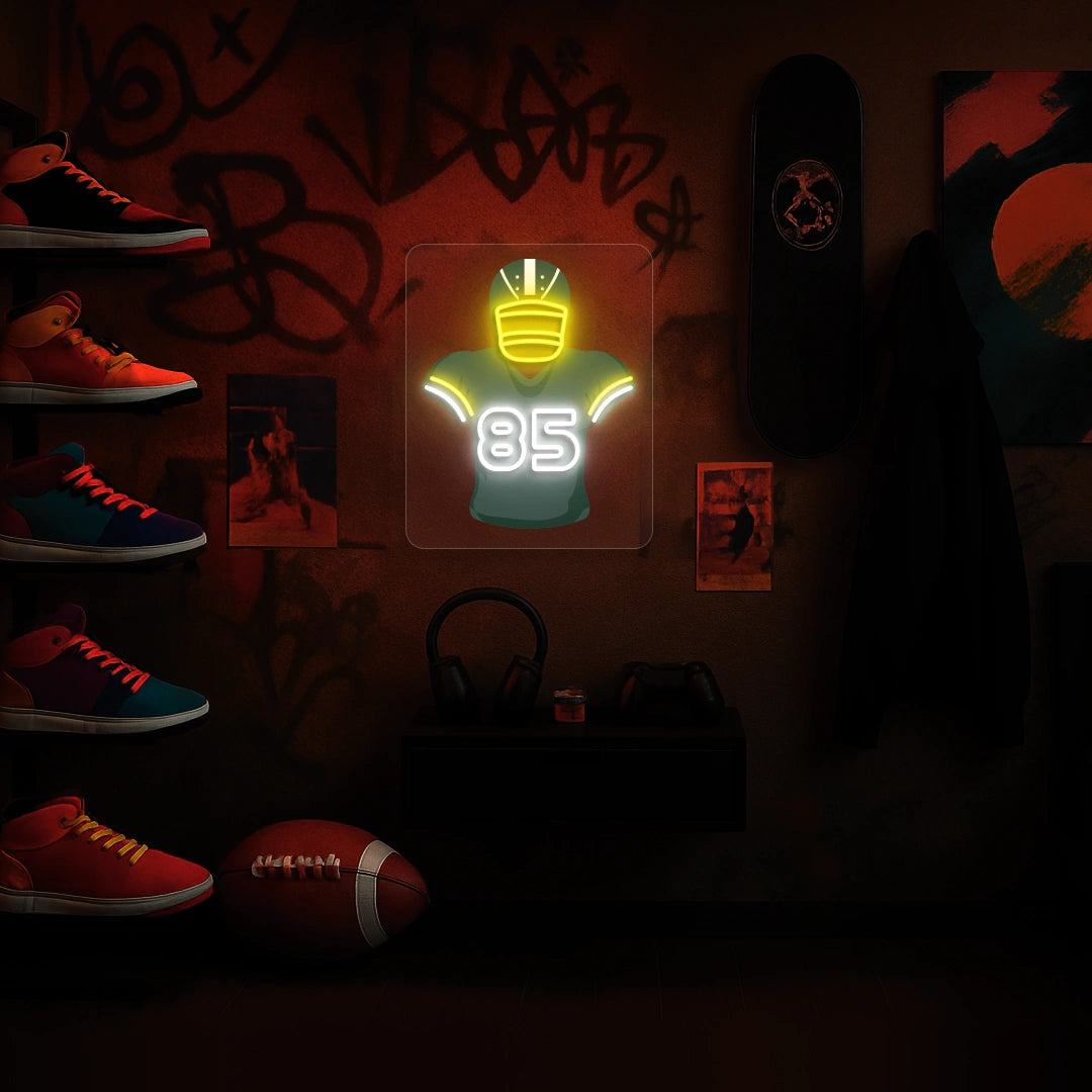 GB Jersey Football Neon Artwork Sign