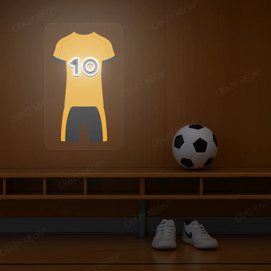 WOL Jersey Football Neon Artwork Sign
