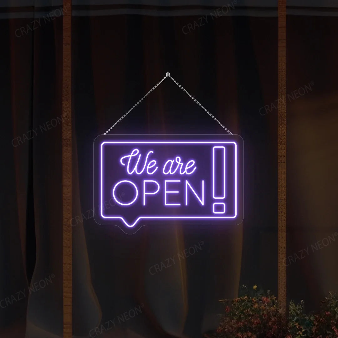 Open Chat Box LED Sign, modern business decor, office wall art, communication symbol, image 13 of 16.
