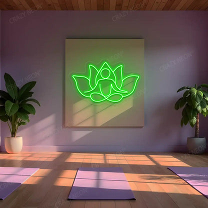 Lotus Meditation Neon Sign
