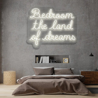 Bedroom The Land Of Dreams Neon Sign