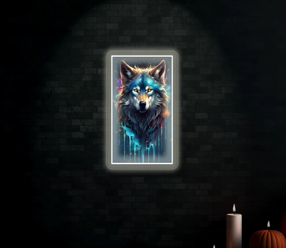 Wolf Neon Artwork Sign