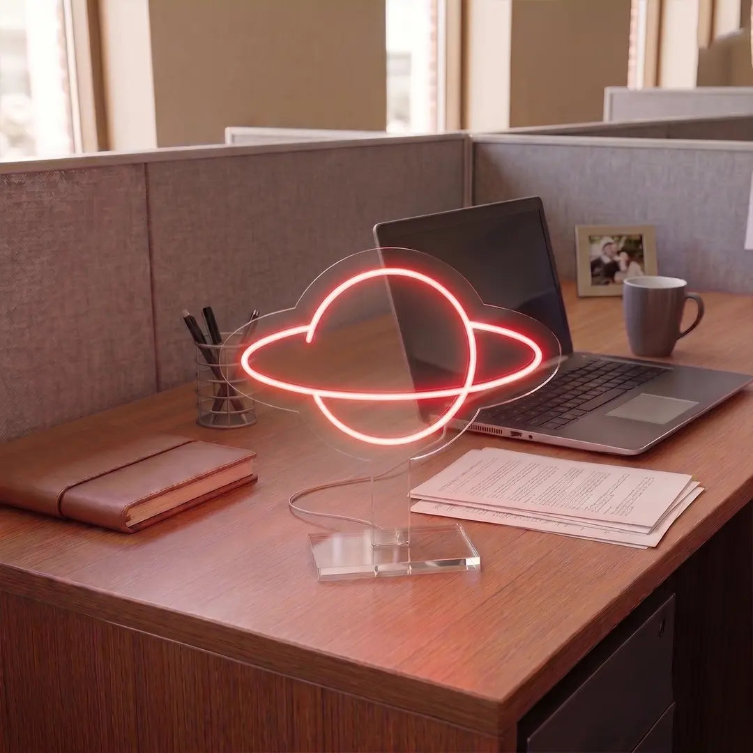Stellar Saturn Mini Neon Sign