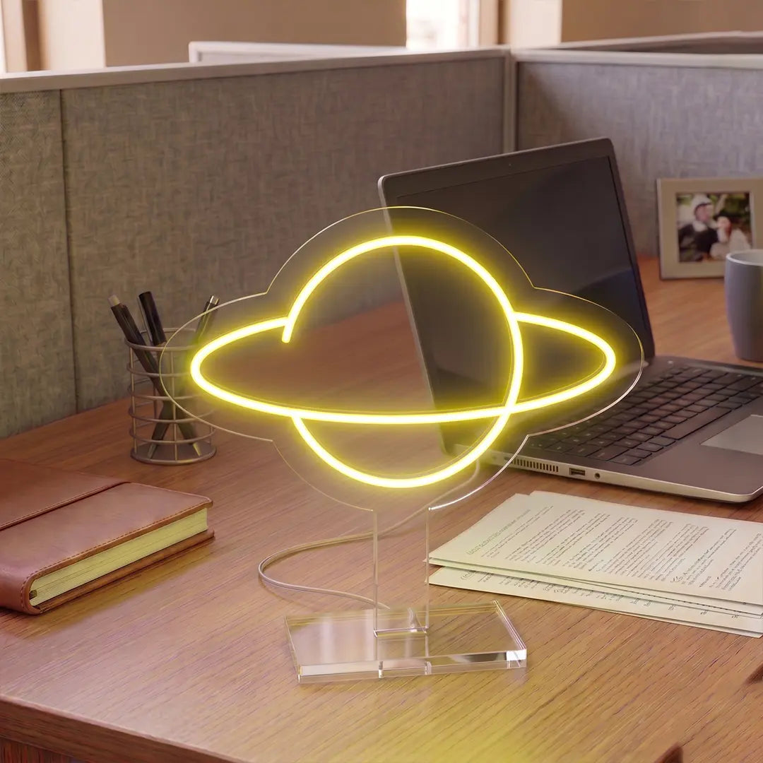 Stellar Saturn Mini Neon Sign