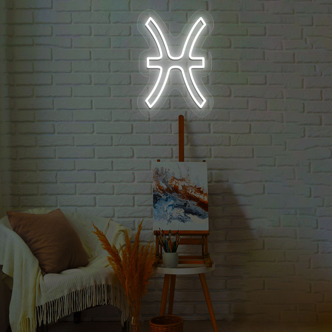 Pisces Zodiac Neon Sign