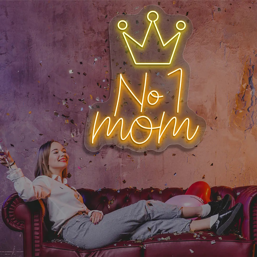 No.1 Mom Crown Neon Sign