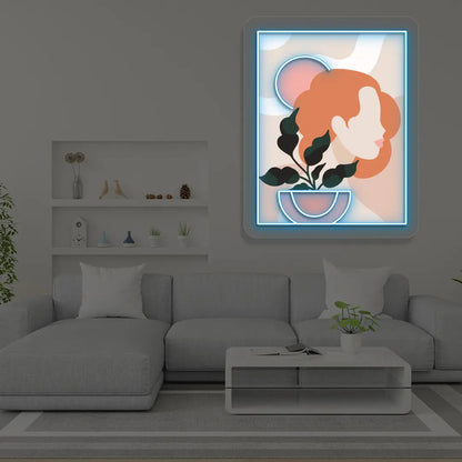 Flora Portarit Abstract Neon Artwork Sign