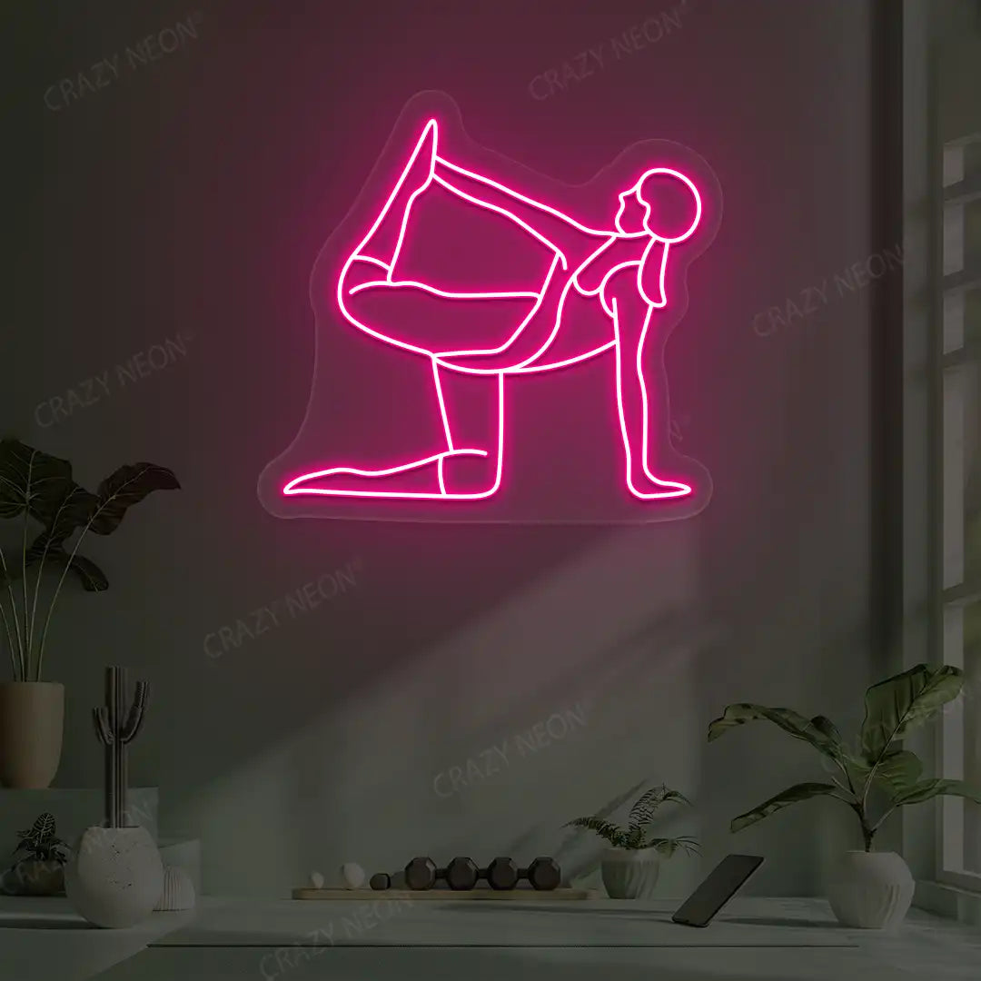Ardha Dhanurasana Yoga Neon Sign