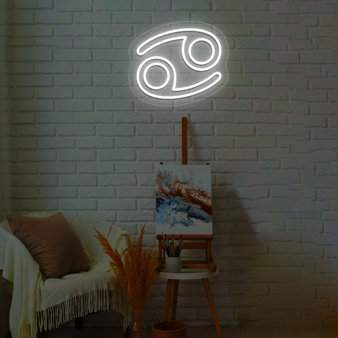 Cancer Zodiac Neon Sign