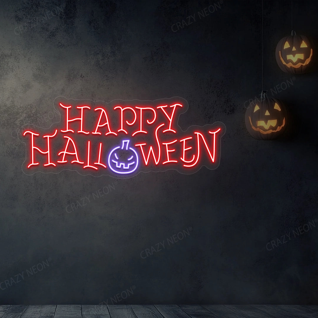 Happy Halloween Neon Led Sign