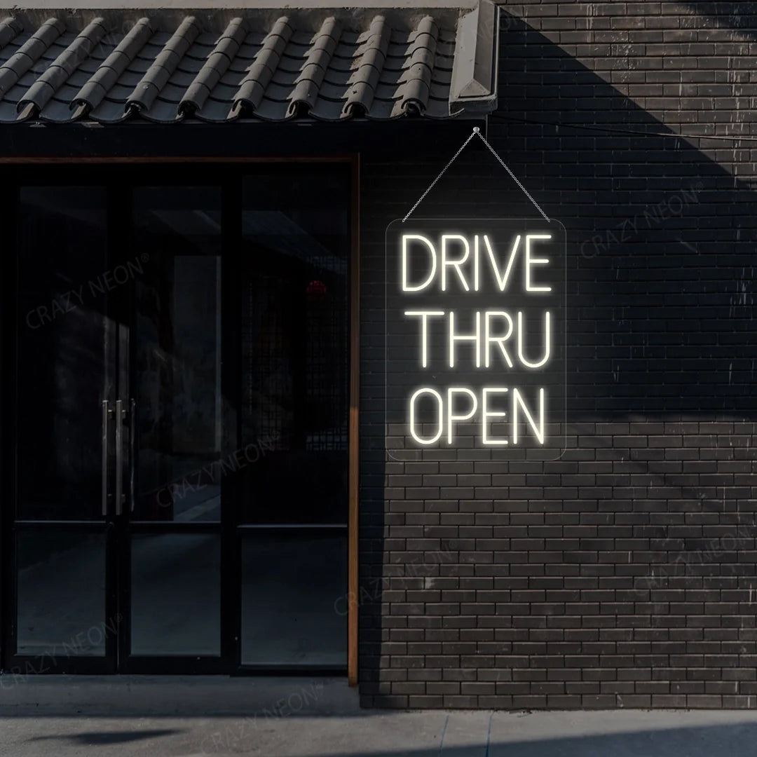 Drive Thru Open Neon Sign