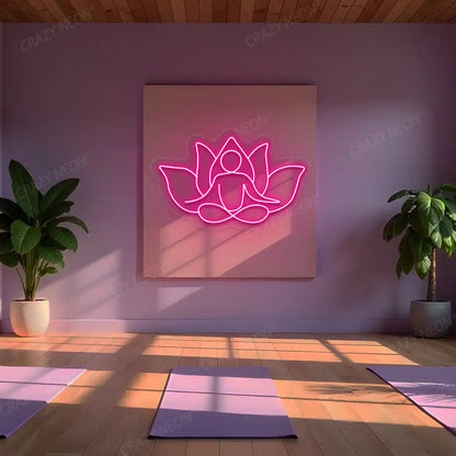 Lotus Meditation Neon Sign