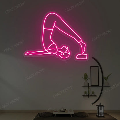 Halasana Yoga Neon Sign