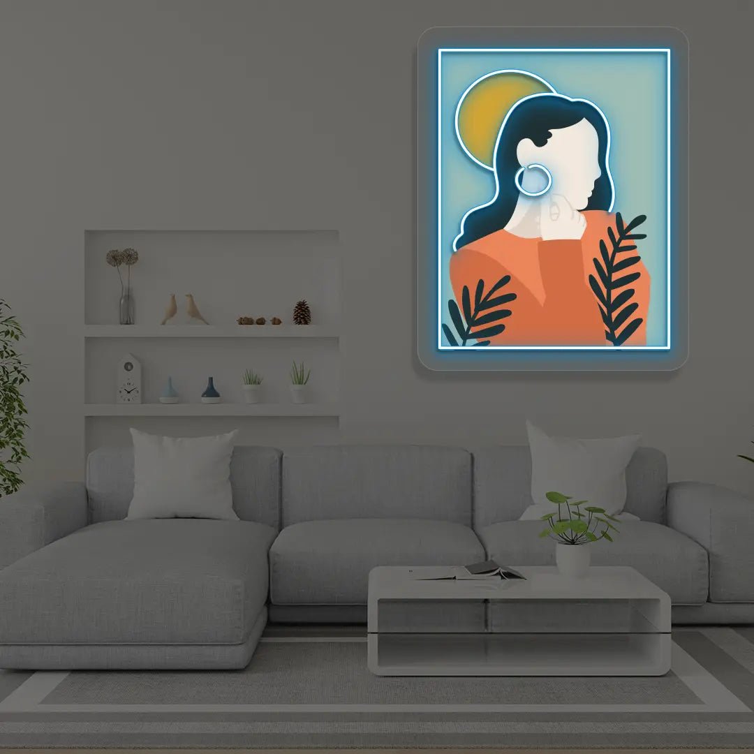 Calm Aura Abstract Neon Artwork Sign