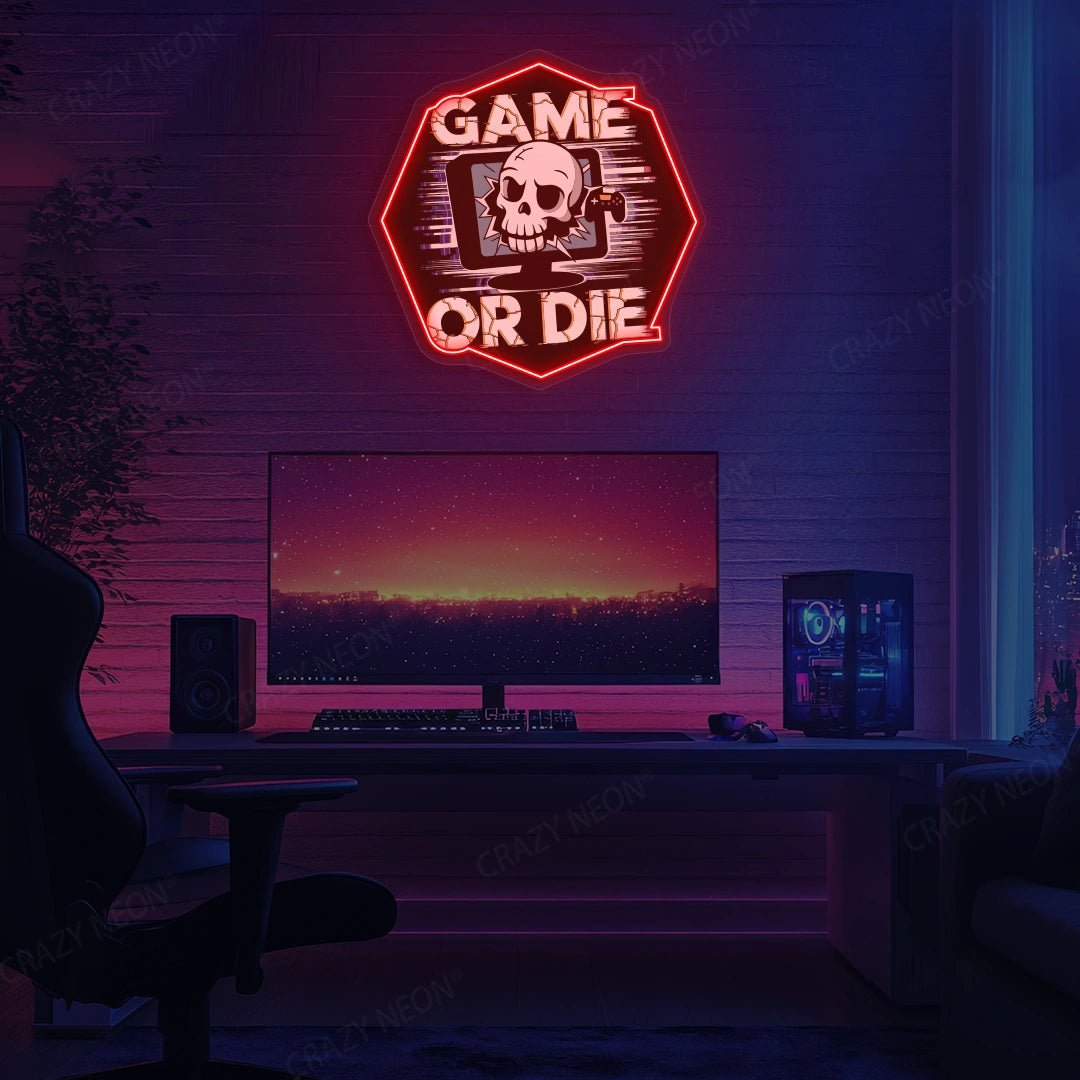 Game Or Die Neon Artwork Sign