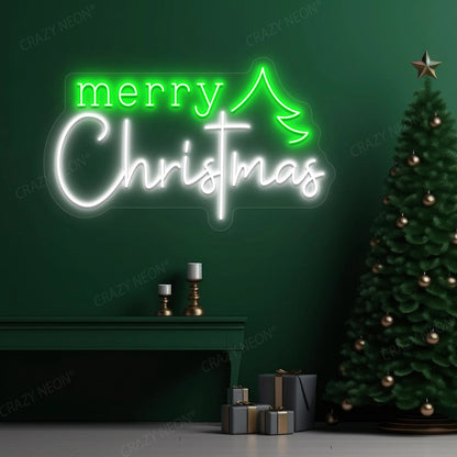 Christmas Wishes & Trees Neon Sign