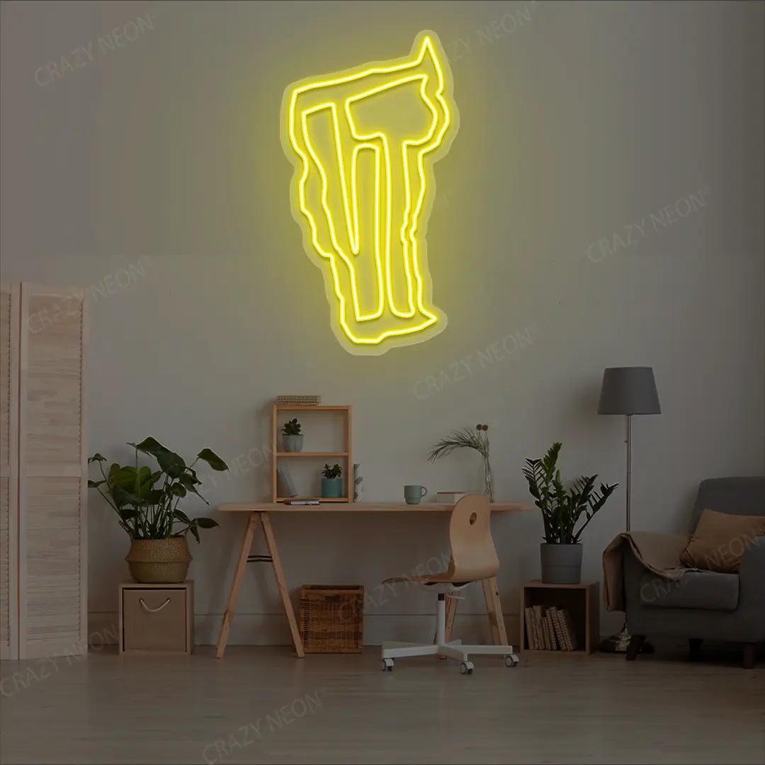 VERMONT Map Neon Sign