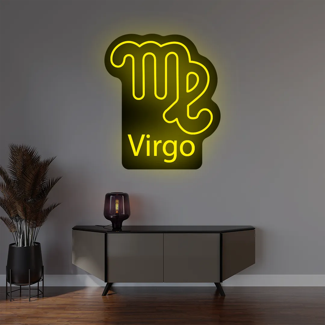 Virgo Zodiac Illuminated Sign