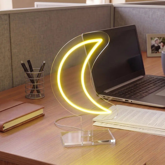 Crescent Moon Mini Neon Sign
