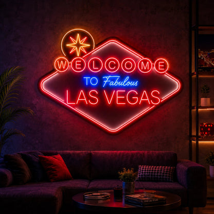 Welcome To Fabulous Las Vegas Vintage Neon Sign