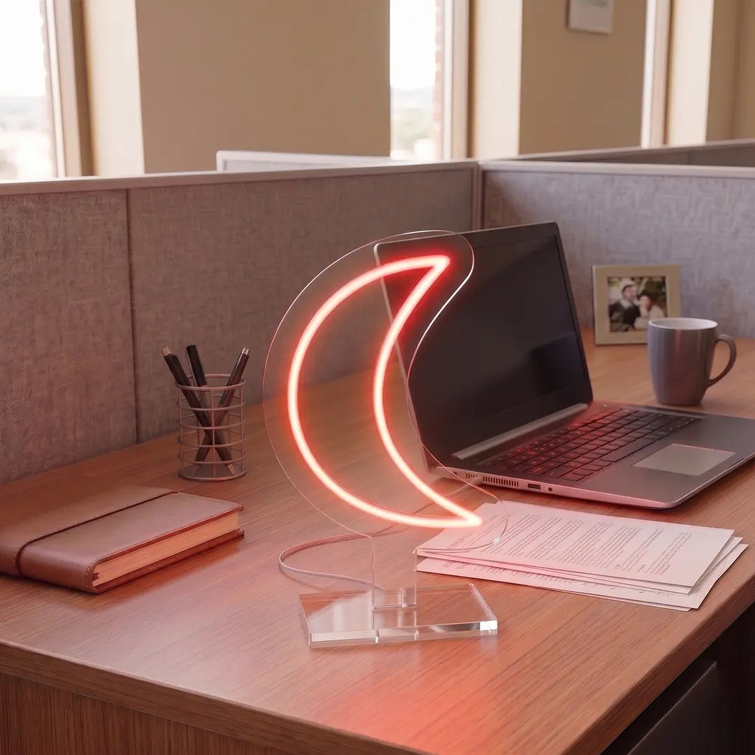 Crescent Moon Mini Neon Sign