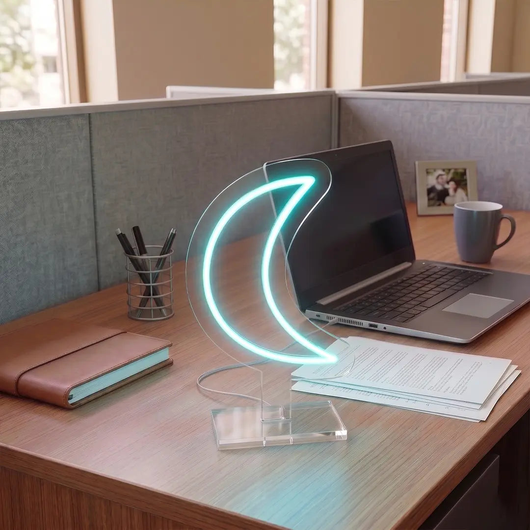 Crescent Moon Mini Neon Sign