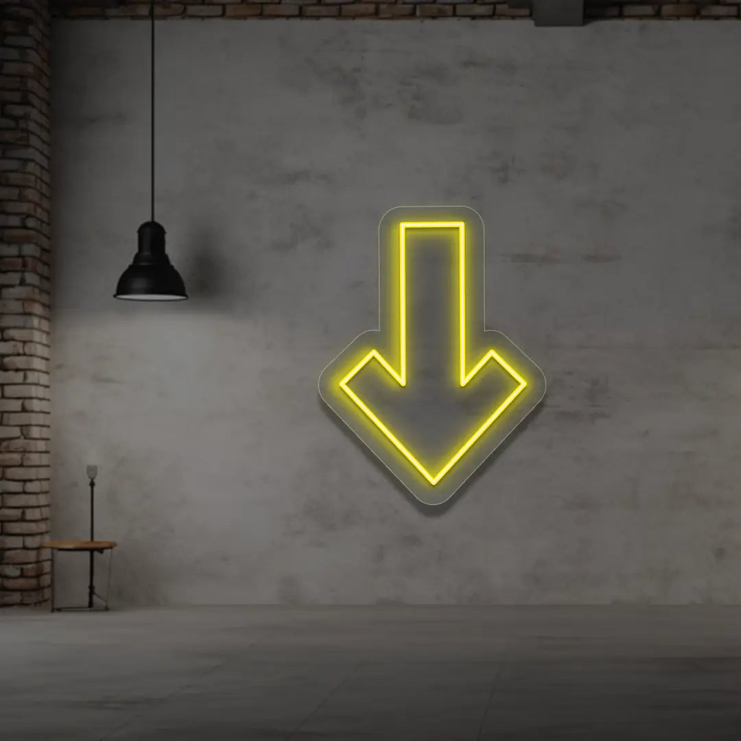 Down Arrow Neon Sign