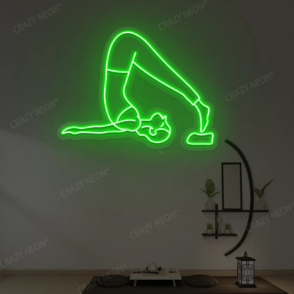 Halasana Yoga Neon Sign