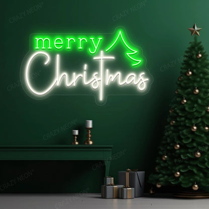 Christmas Wishes & Trees Neon Sign