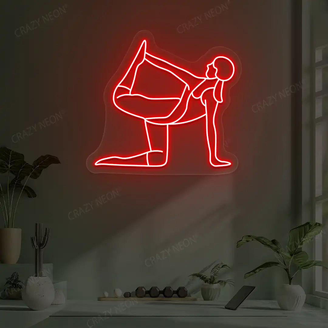 Ardha Dhanurasana Yoga Neon Sign
