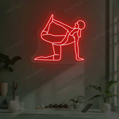 Ardha Dhanurasana Yoga Neon Sign