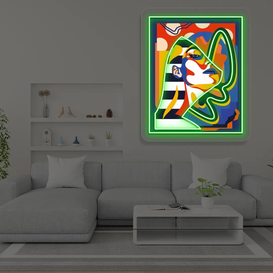 Pharaonic Abstract Neon Artwork Sign