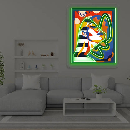 Pharaonic Abstract Neon Artwork Sign