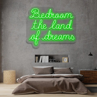 Bedroom The Land Of Dreams Neon Sign