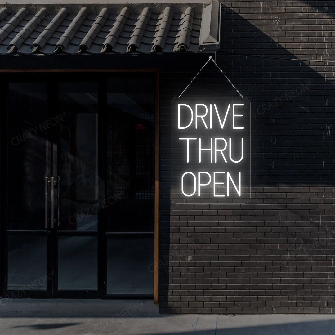 Drive Thru Open Neon Sign