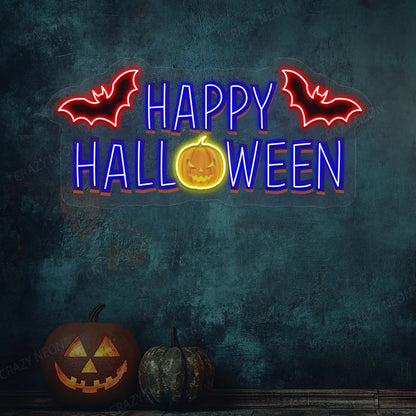 Happy Halloween Neon Artwork