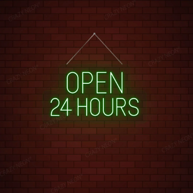 24 Hours Open LED Neon Sign  434 Reviews