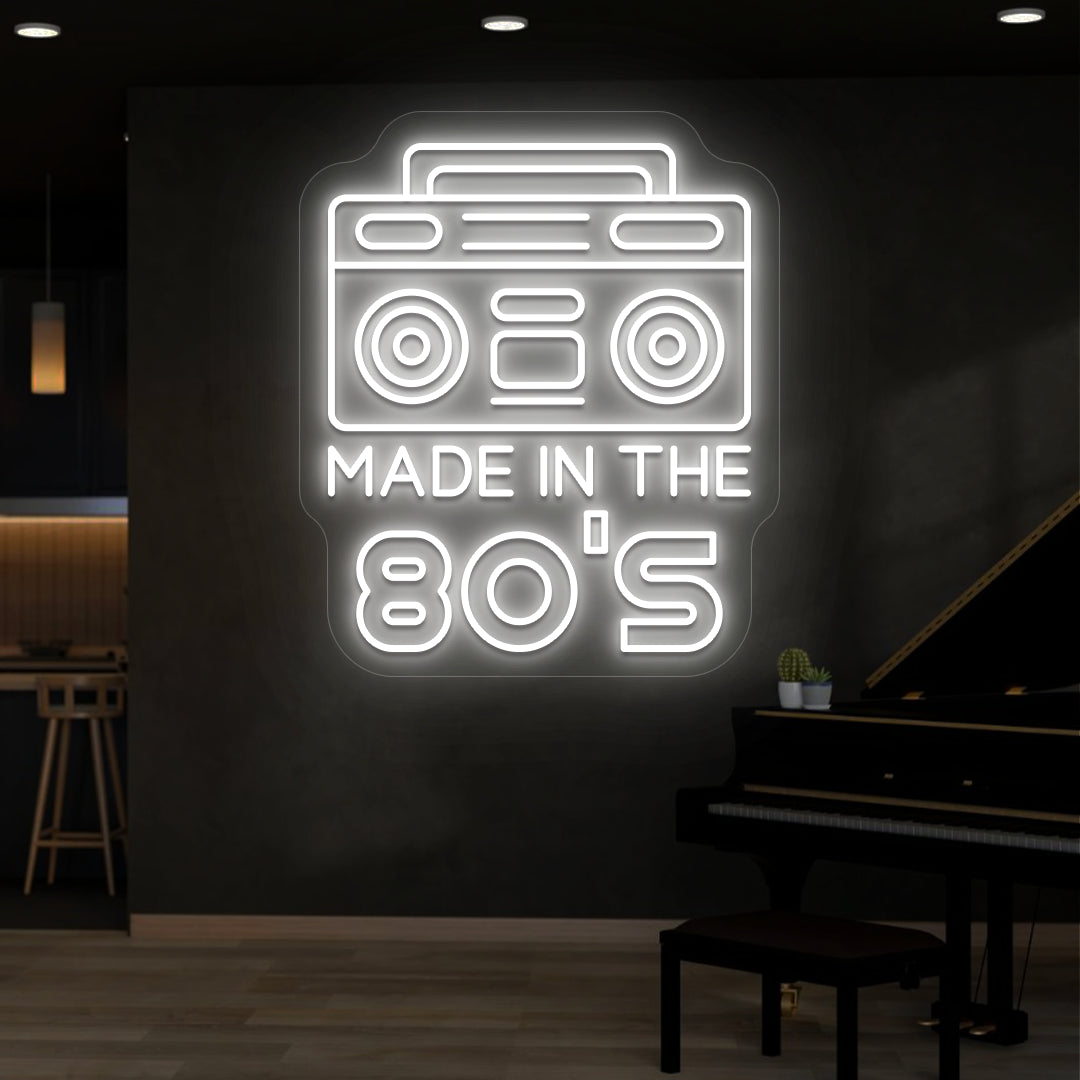 Made in the 80s Stereo Vintage Neon Sign