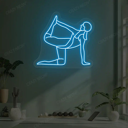 Ardha Dhanurasana Yoga Neon Sign