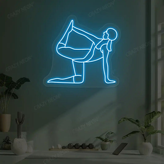Ardha Dhanurasana Yoga Neon Sign